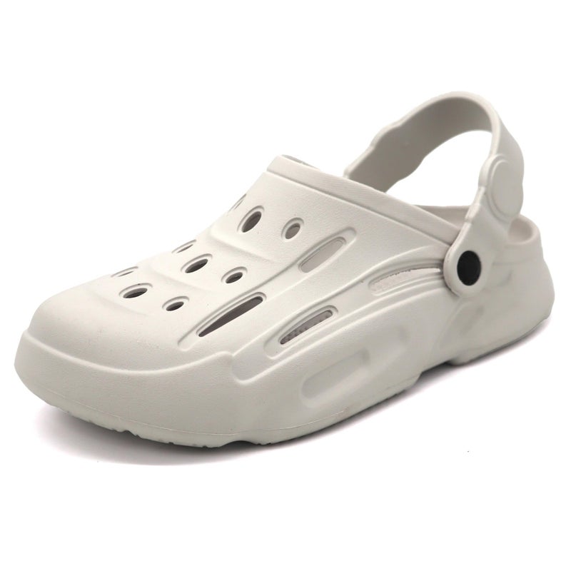 SVAAR Men's Premium Comfortable Clogs || Effortless All-Day Ease With Supportive Back Strap Sandals For Men Off White, 9 UK - Image 5