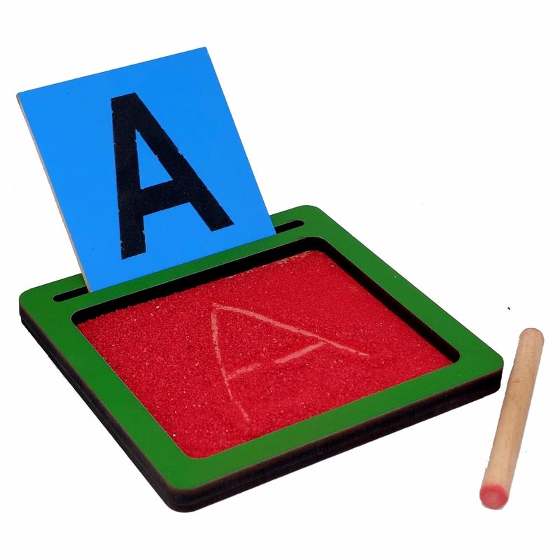 Tantrums Coloured Sand Paper with Tray - Educational Learning Aid for Kids (Capital Alphabets) - Image 1