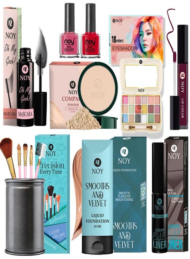 Noy Flawless Makeup Valentine Special Makeup Kit Full Glam Set For Every Special Occasion Pack Of 13#Ny129 - Image 1
