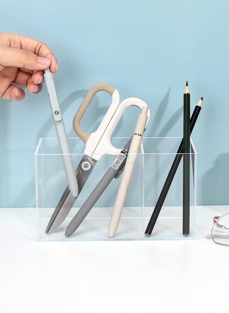 Acrylic Pen Holder – Clear Pencil Holder Desk Organizer