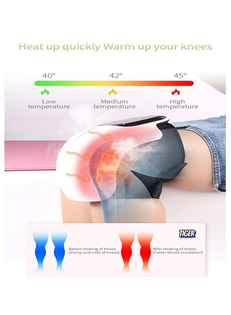 TIGER Knee Massager with Vibration & Heat – Knee Brace Wrap for Joint Pain Relief, Massage Therapy for Arthritis, Sore Muscles & Stiffness - Image 2
