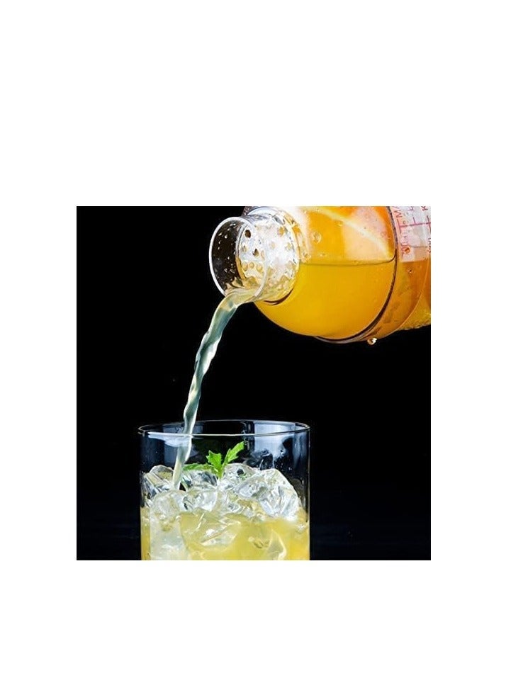 Spaceshoop Plastic Cocktail Shaker, Hand Drink Mixer Boba Tea Shaker Cup with Scales, Bar Tool Transparent 700ml - Image 4