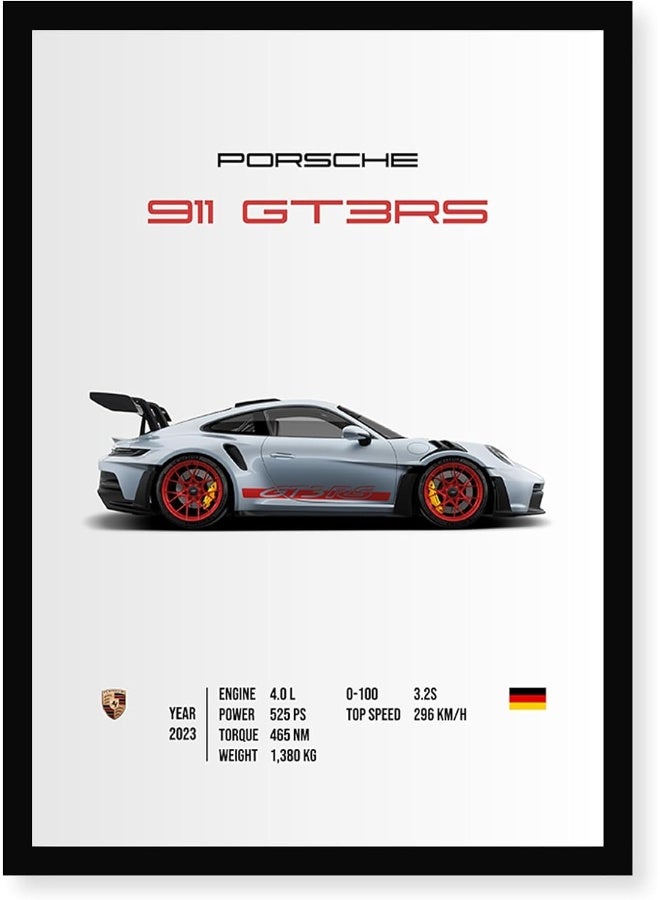 CodersParadise Porsche Wall Poster Frame - Image 1