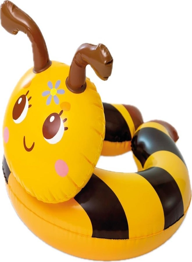 HONGID Inflatable Pool Float Ring, Animal Designs, Sloth Flamingo Bee, Kids Swimming Toy - Image 4