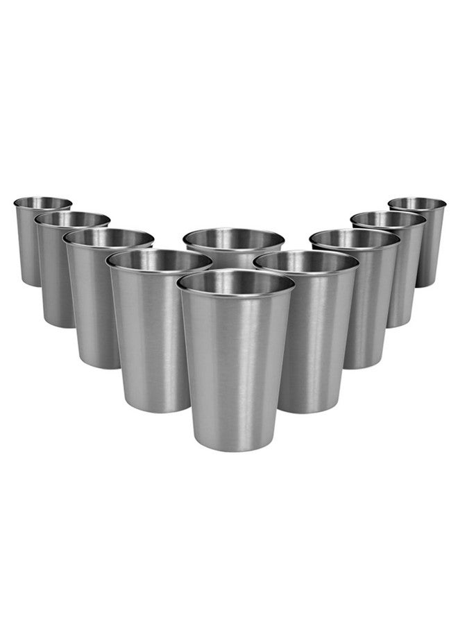 WANBY Stainless Steel Cups 18Oz Unbreakable and Reusable Drinking Cups Eco-Friendly Healthy Tumbler Set for Milk Juice and Water Dishwasher Safe (10Pcs) - Image 1
