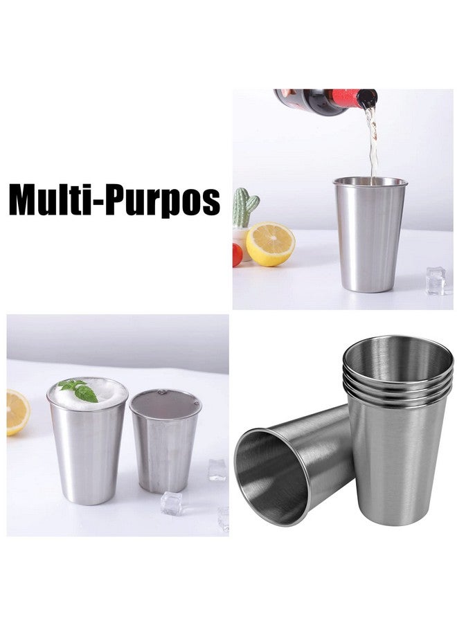 WANBY Stainless Steel Cups 18Oz Unbreakable and Reusable Drinking Cups Eco-Friendly Healthy Tumbler Set for Milk Juice and Water Dishwasher Safe (10Pcs) - Image 5