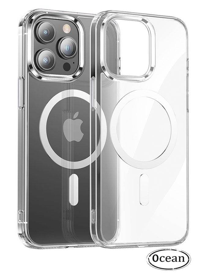 Ocean iPhone 14 Pro Max Case 6.7 Inch Slim Thin Magnetic Case, Yellowing-Resistant, Anti-Drop Shock Absorption, Anti-Scratch and Hard Back Crystal Case Cell Phone Cover for iPhone 14 Pro Max (Clear) - Image 1