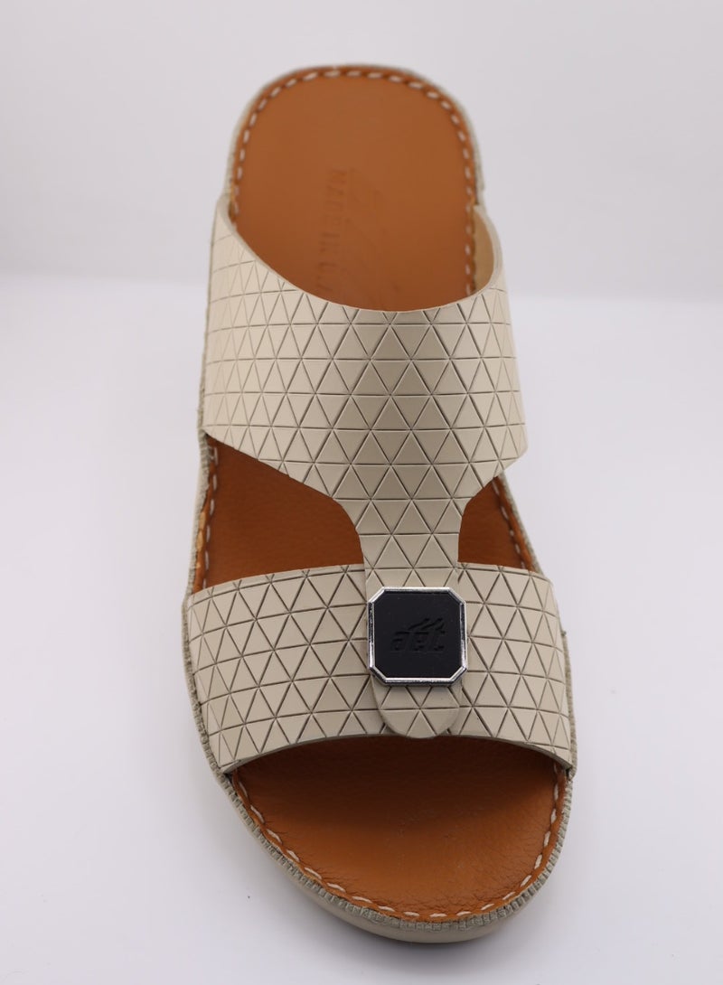 النهام شبشب عربي من الجلد الكامل، نعل داخلي بلون أسمر، راحة كاجوال - Image 5