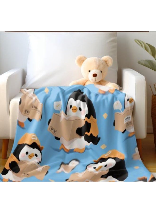 عام بطانية رقيقة من الفانيلا الكرتونية للأطفال والرضع (دافئة ومريحة، ومناسبة للنوم والألعاب) 70 سم * 100 سم - Image 1