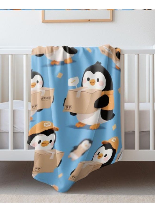 عام بطانية رقيقة من الفانيلا الكرتونية للأطفال والرضع (دافئة ومريحة، ومناسبة للنوم والألعاب) 70 سم * 100 سم - Image 4