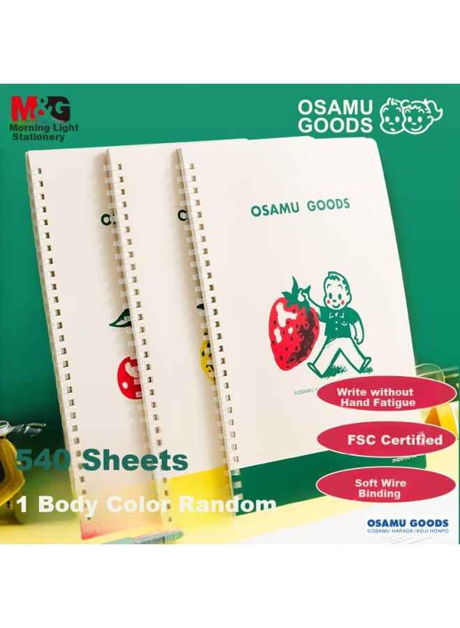 Masmarcu M&g Original Tatsuya B5 Notebook, High-quality Simple Soft Spiral Notebook, Student Error Correction Journal, Study Supplies, 1 Book With 40 Sheets Randomly Xq0242 - Image 1