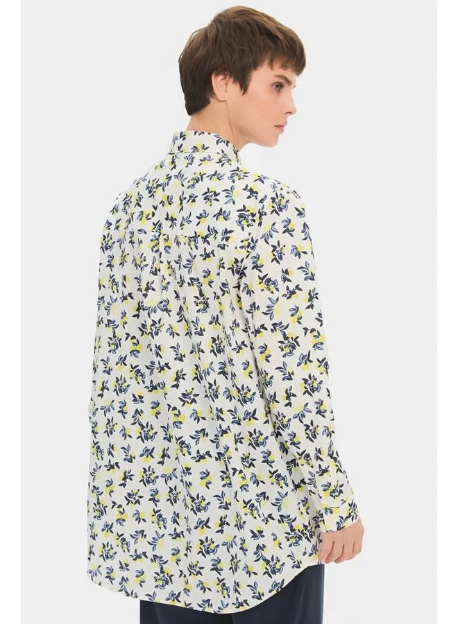 JUNE June Women Oversize/Loose Fit Cotton Blend Fited Shirt Multicolor