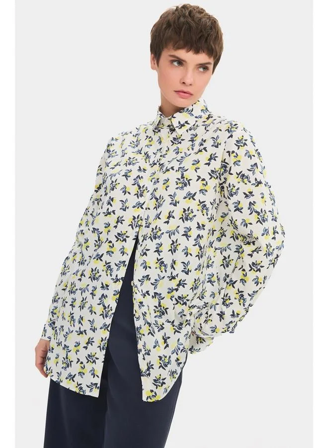JUNE June Women Oversize/Loose Fit Cotton Blend Fited Shirt Multicolor