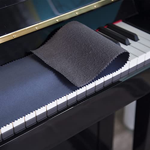 Mooson Piano Keyboard Anti-Dust Cover High Technology Fabric Key Cover Cloth Fit For Upright Piano, Electric Piano & Grand piano (Dark blue) (Dark blue) - Image 1