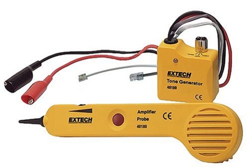 Extech 40180 Tone Generator and Amplifier Probe Kit - Telephone Line Tester, Wire Tracer & Circuit Finder with Alligator Clips for Cable Continuity, Tone Detection & Installation Testing - Image 1
