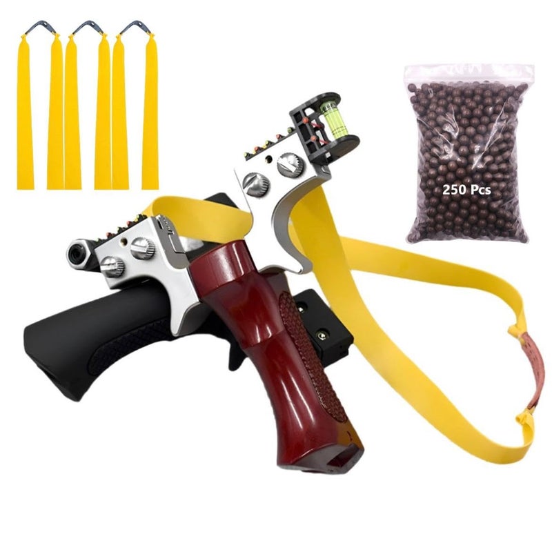 Marksman ® Strong Anti-Slip Design Double Screw Resin Slingshot for Outdoor Target Practice (RED Resin Double Screw Slingshot) - Image 1