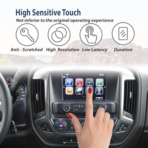 YYinno 8” LCD Monitor Touch Screen Glass Digitizer Navigation Radio Replacement DJ080PA-01A Fit for 2015 2016 2017 2018 Chevy Silverado Suburban Tahoe/G-M-C Yukon Sierra - Image 4