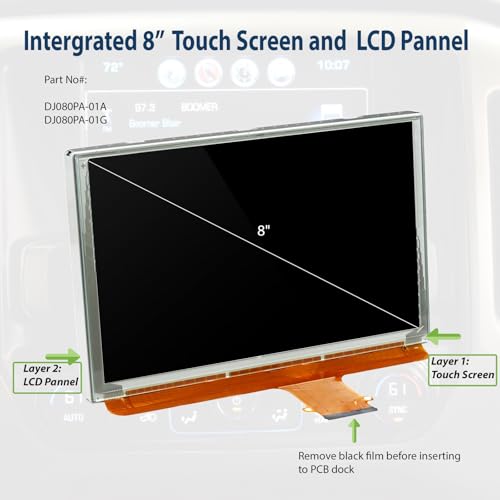 YYinno 8” LCD Monitor Touch Screen Glass Digitizer Navigation Radio Replacement DJ080PA-01A Fit for 2015 2016 2017 2018 Chevy Silverado Suburban Tahoe/G-M-C Yukon Sierra - Image 3