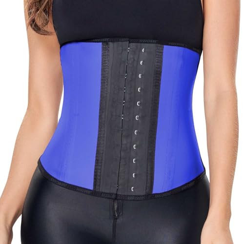 Ann Chery 2026 Corset Waist Trainer for Women| 2 Hook Colombian Latex Cincher| Adjustable Tummy Control Body Shaper|Sport Use Blue - Image 3