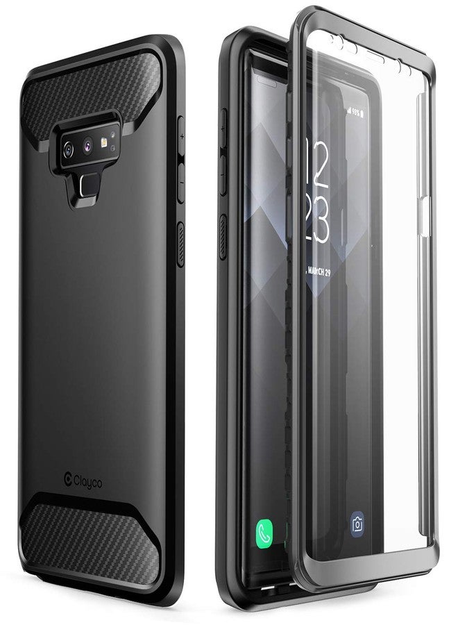 Clayco Xenon Series Case for Samsung Galaxy Note 9 (2018 Release), Full-Body Rugged Case with Built-in 3D Curved Screen Protector (Black) - Image 1