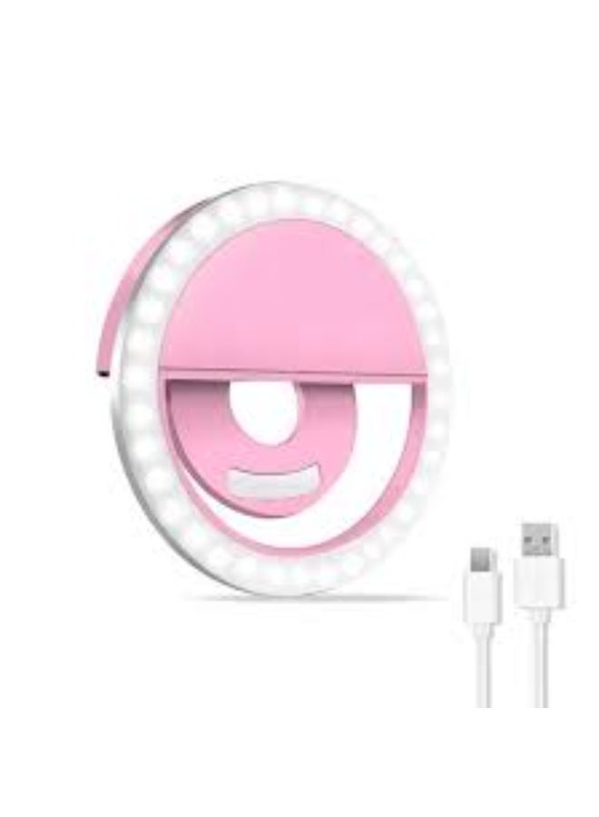 Ring Light Selfie Mobile Phone Rechargeable LED Camera Light for Video Shooting, Laptop Light for Video Conferencing (All Color Light and Flash) - Image 1