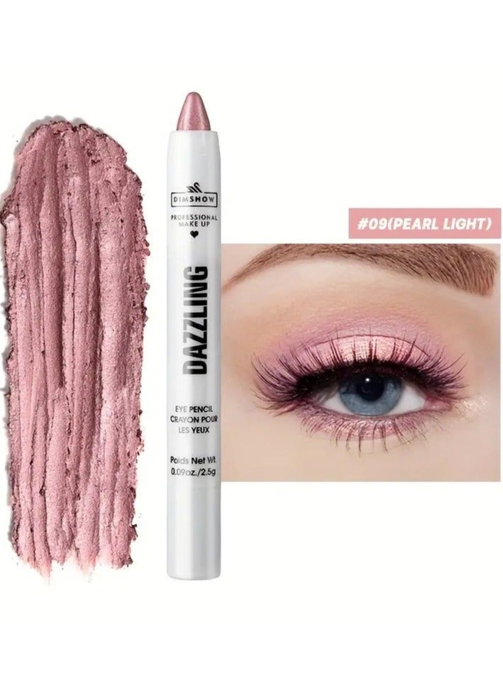 DIMSHOW Vibrant Pearl Glitter Eyeshadow Pen - Liner & Shadow Combinations - Waterproof, Sweat-Proof, Smudge-Proof, Brightening Highlighter for Music Festivals, Under Crease, Eyelid Application #9 - Image 1