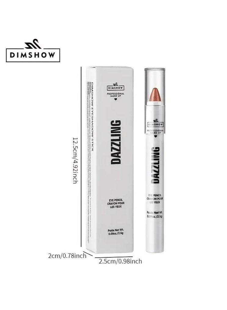 DIMSHOW Vibrant Pearl Glitter Eyeshadow Pen - Liner & Shadow Combinations - Waterproof, Sweat-Proof, Smudge-Proof, Brightening Highlighter for Music Festivals, Under Crease, Eyelid Application #9 - Image 4