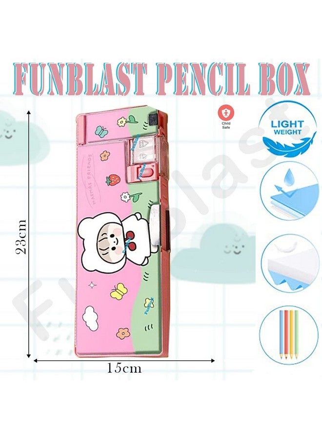 FunBlast Multifunctional Pencil Box for Kids, Kids Pencil Box for Boys & Girls, Magnetic Pencil Box for Boys, Pop up Pencil Box, Pencil Case for Kids (Cute Girl) - Image 2