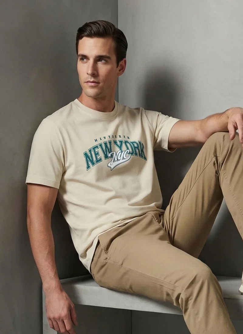 NOBERO Nobero Regular Fit Printed T-shirt for Men