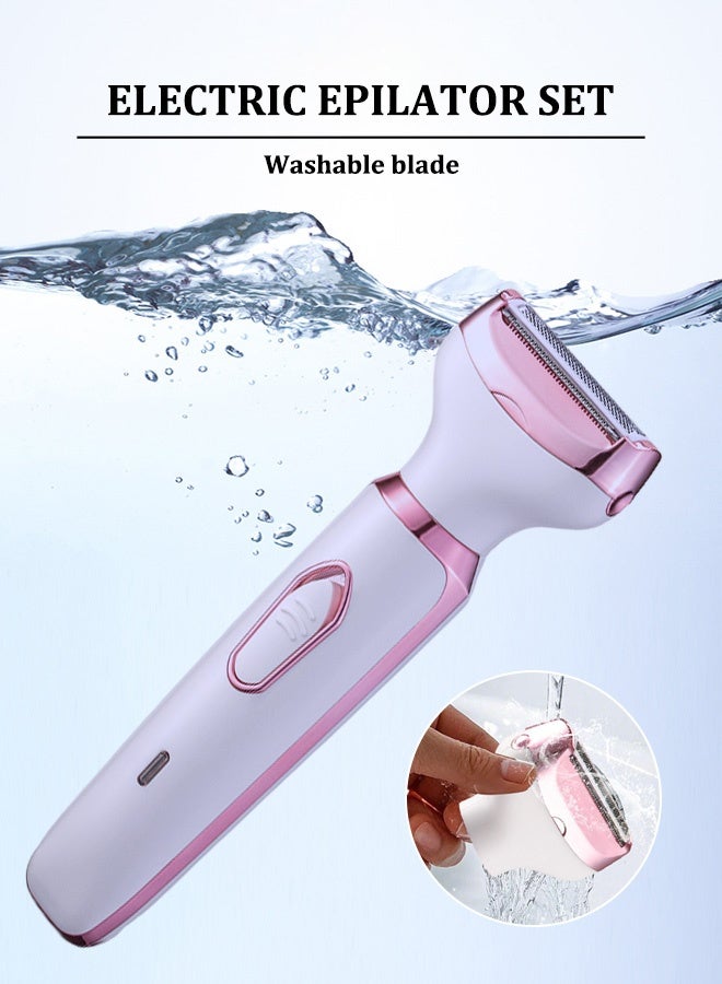 Generic 4-In-1 Multi-Function Hair Removal for Women  Electric Razor For Legs and Underarm  Waterproof Hair Removal Epilator Bikini Trimmer - Image 3