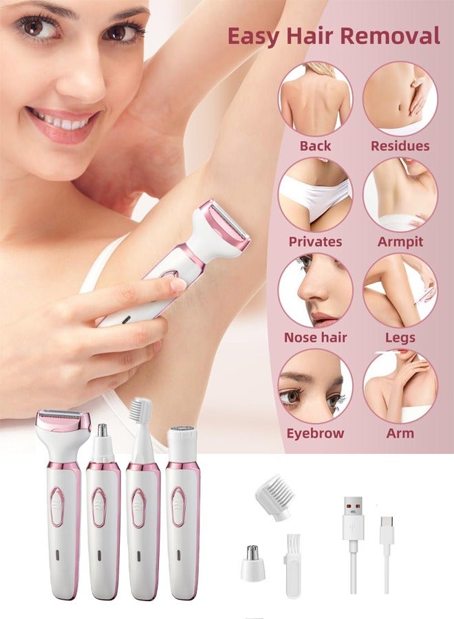 Generic 4-In-1 Multi-Function Hair Removal for Women  Electric Razor For Legs and Underarm  Waterproof Hair Removal Epilator Bikini Trimmer - Image 1