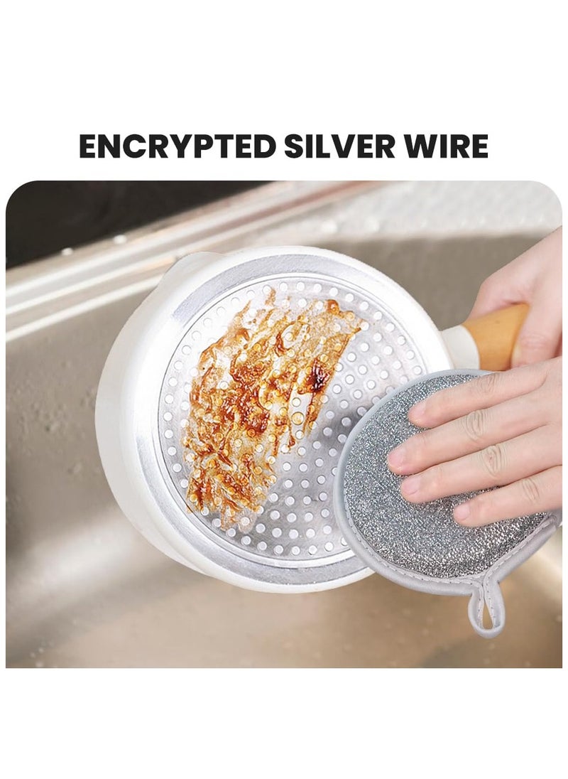 SYOSI 10 Pcs Multifuctional Wire Dishwashing Rags, 2024 New Multipurpose Wire Miracle Cleaning Cloths, for Wet and Dry, Non Scratch Wire Dishcloth, Wire Washing Cloth for Kitchen Sinks Dishes Stove Tops  - Image 3