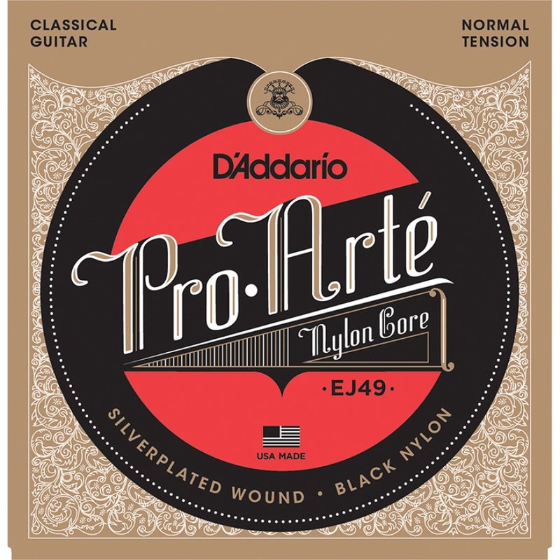 Daddario D'Addario EJ49 Pro-Arte Black Nylon Classical Guitar Strings - Normal Tension - Image 1