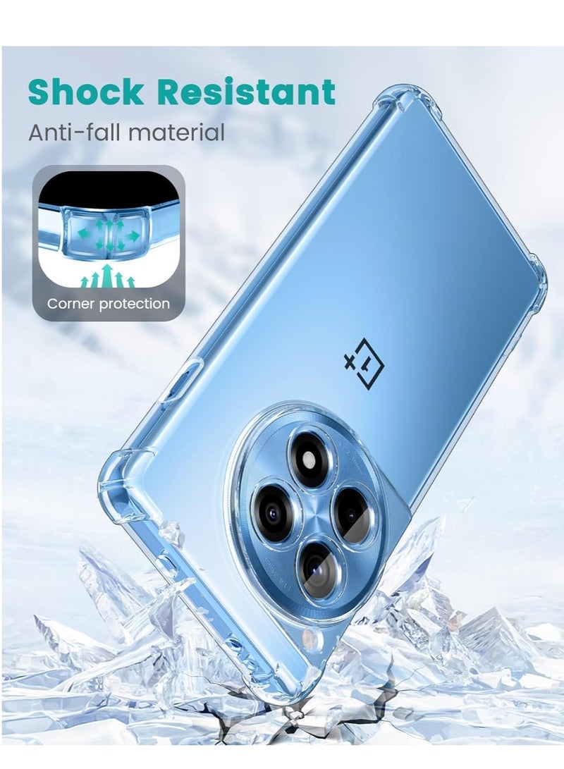 BORTONY OnePlus 12R 2024 Clear Case Cover Liquid Gel Rubber Bumper Protection Case with Hard Shell Shockproof Protective Cover for OnePlus 12R 5G 2024 - Image 5