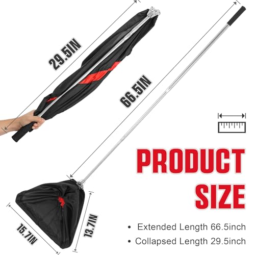 Trakem Telescopic Snake Catcher Net with Secure Drawstring – 29 to 66 Inch Adjustable Pole for Safe Transporting and Capturing All Kinds of Snakes - Image 3