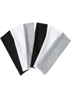 6 Pcs Hair Bands for Women's Hair Thin Cloth Headbands for Women Soft Stretchy Head Bands Solid Hair Hands