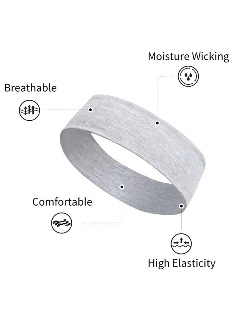 MJZ - 6 Pcs Hair Bands for Women's Hair Thin Cloth Headbands for Women Soft Stretchy Head Bands Solid Hair Hands - Image 1