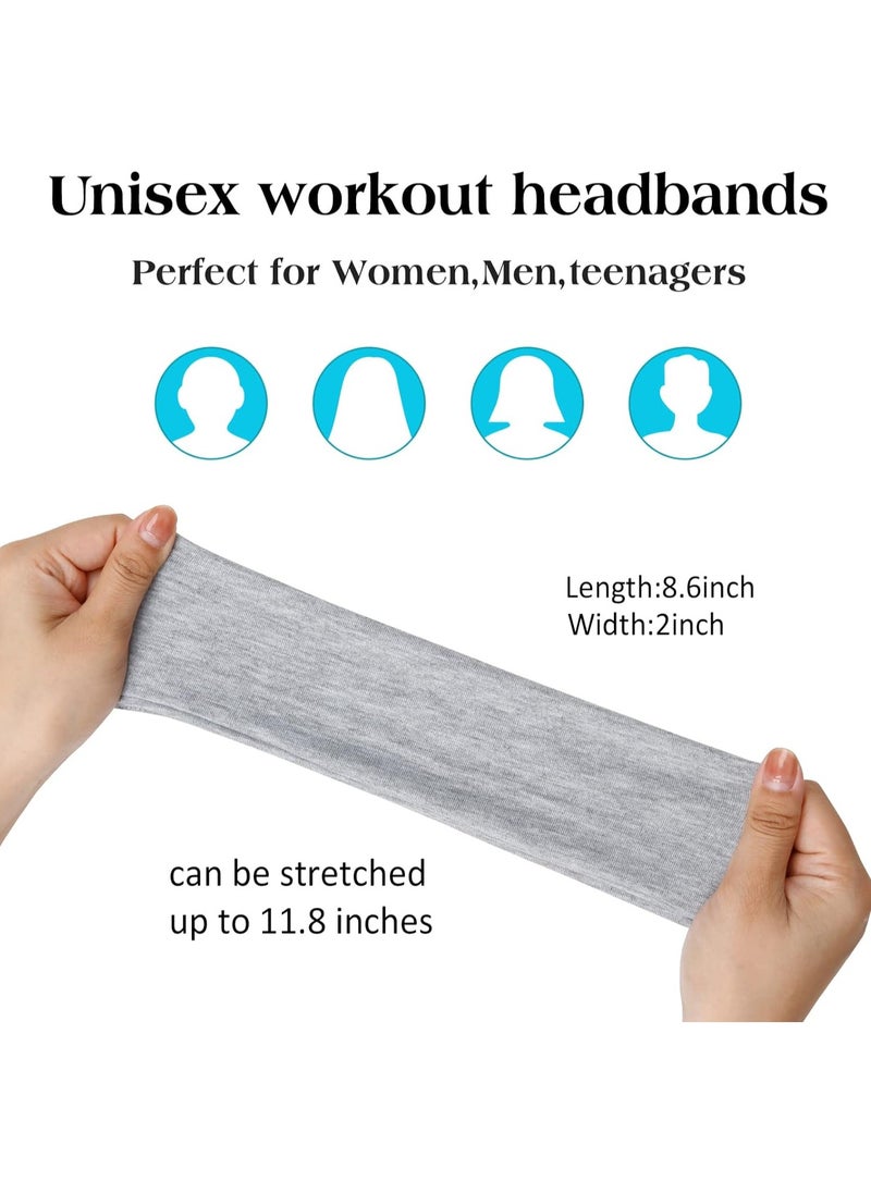 MJZ - 6 Pcs Hair Bands for Women's Hair Thin Cloth Headbands for Women Soft Stretchy Head Bands Solid Hair Hands - Image 1
