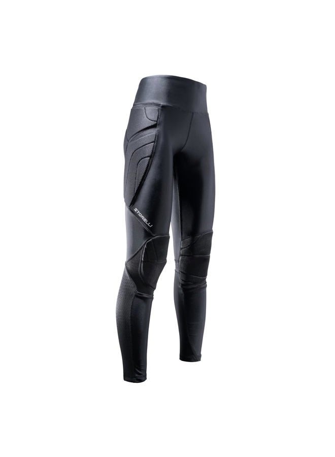 Storelli سروال حارس مرمى نسائي BodyShield GK - بنطال ضغط كامل الطول مع حشوة XRD® لمقاومة الصدمات وNoBurn™، أسود، S - Image 1