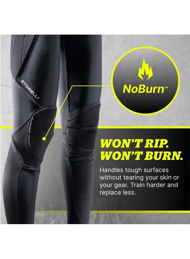 Storelli سروال حارس مرمى نسائي BodyShield GK - بنطال ضغط كامل الطول مع حشوة XRD® لمقاومة الصدمات وNoBurn™، أسود، S - Image 4