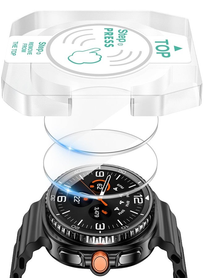 Tensea 2Pack Compatible with Samsung Galaxy Watch 8 Classic Screen Protector 46mm Accessories, Tempered Glass Protective Film [Auto-alignment Installation Kit], Face Cover [Anti-Scratch][No Bubbles] - Image 1