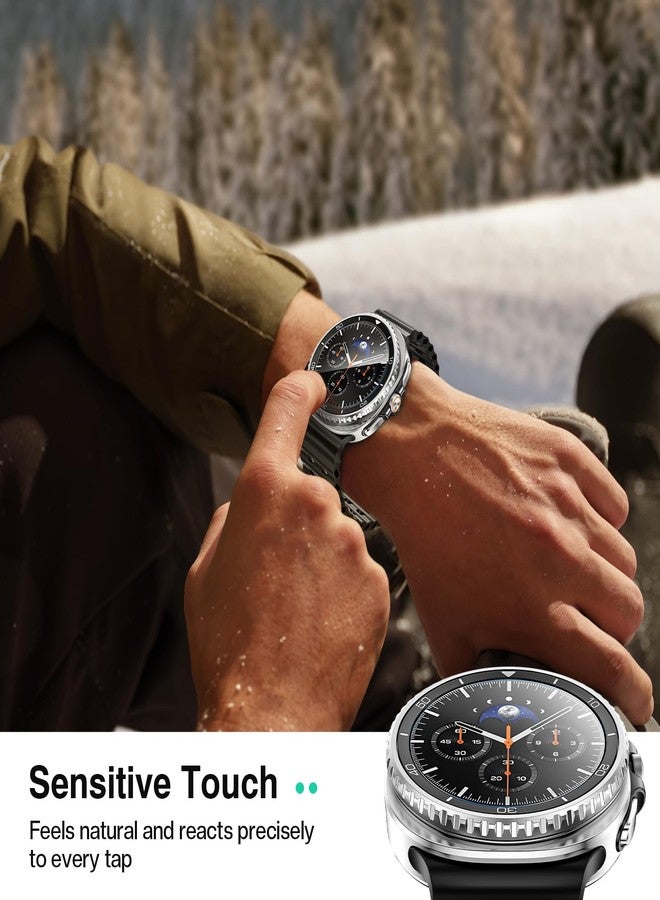 Tensea 2Pack Compatible with Samsung Galaxy Watch 8 Classic Screen Protector 46mm Accessories, Tempered Glass Protective Film [Auto-alignment Installation Kit], Face Cover [Anti-Scratch][No Bubbles] - Image 5