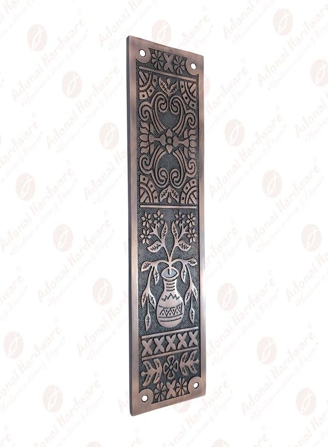 Adonai Hardware Decorative Aluminium Push Plate (15 Inch Melchizedek x 1 Pack, Antique Copper) - Image 2