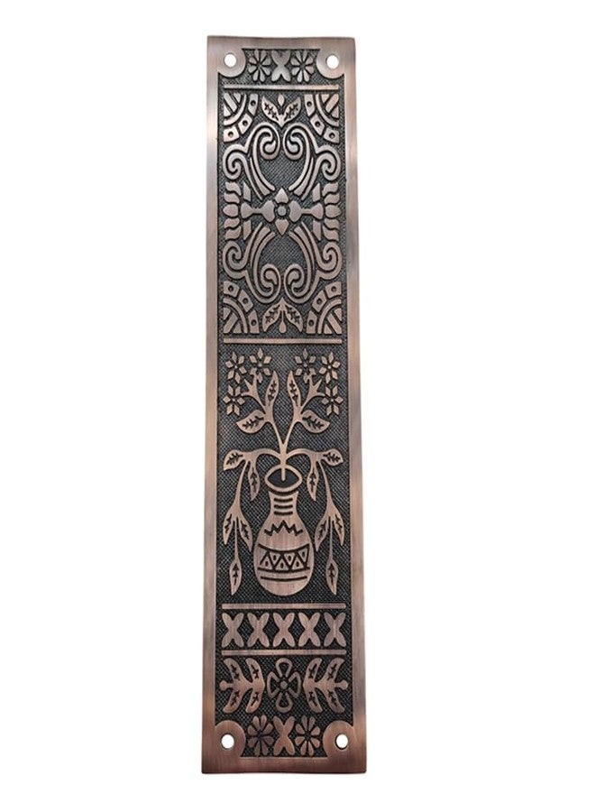 Adonai Hardware Decorative Aluminium Push Plate (15 Inch Melchizedek x 1 Pack, Antique Copper) - Image 1