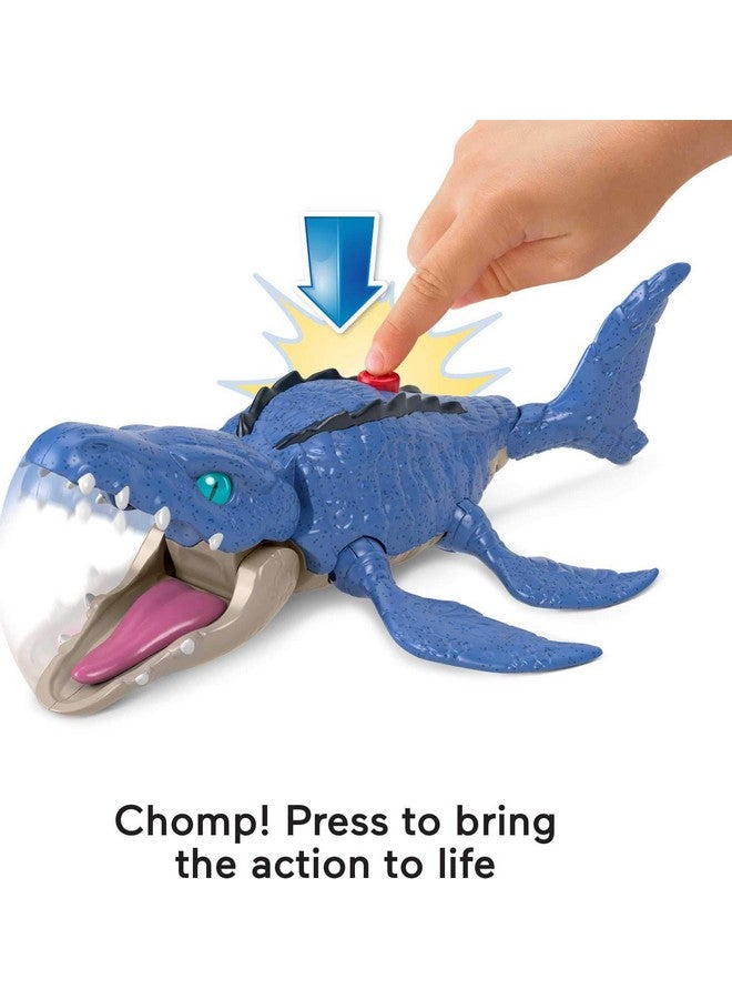 JURASSIC WORLD Fisher-Price Imaginext Jurassic World Dinosaur Toy Camp Cretaceous Mosasaurus & Kenji Figure Set for Pretend Play Kids Ages 3+ Years - Image 2