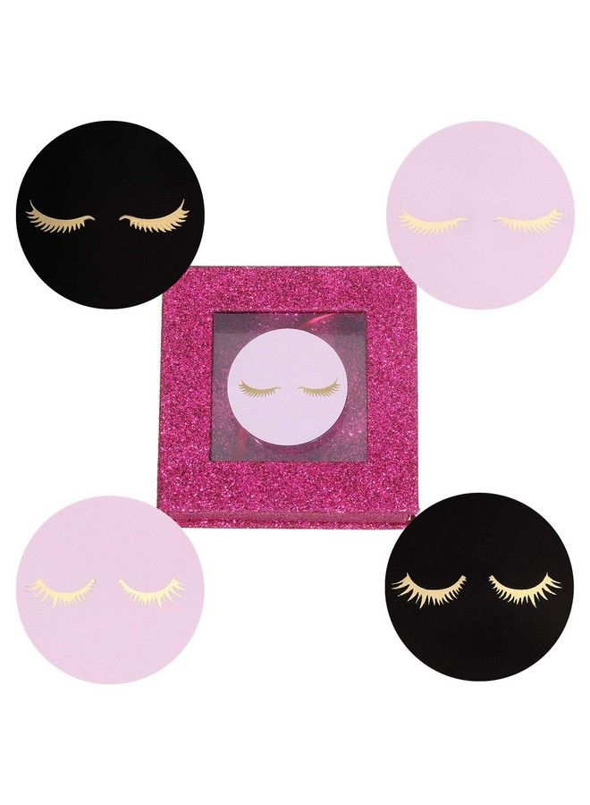 Maitys 500 Pieces Eyelash Stickers Pink And Black Lash Stickers Eyelashes Prints Sticker Labels For Eyelashes Box Storage Case Decorations Supplies  - Image 4