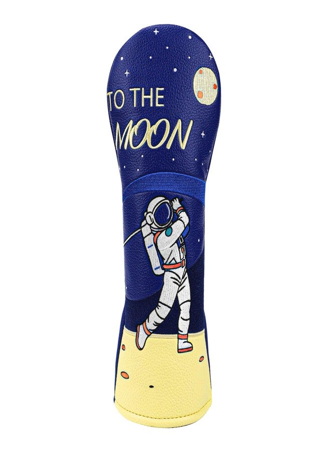 brdejc Golf Golf Headcovers The Moon Embroidery Driver Cover Fariway Wood Headcover Hybrid Covers Leather Golf Club Cover for Most Brand (for Fariway Wood) - Image 1