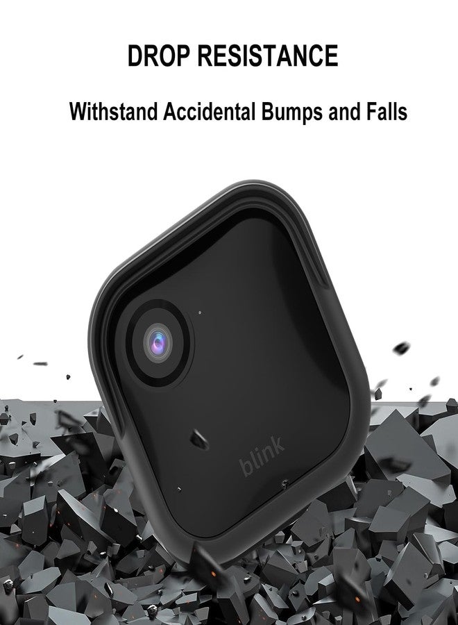 Qopoto Silicone Case Cover for All-New Blink Outdoor 4 (4th Gen) - Weatherproof Protective Skin Cover with Hat Brim for All-New Blink Outdoor 4 Smart Security Camera (Black, 3 Pack) - Image 3