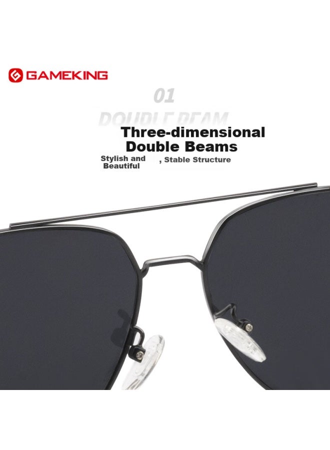 Gameking Polarized Sungl For Men And Women, Classic Frog Design Driving Uv Protection Gl 19208 Black - Image 2