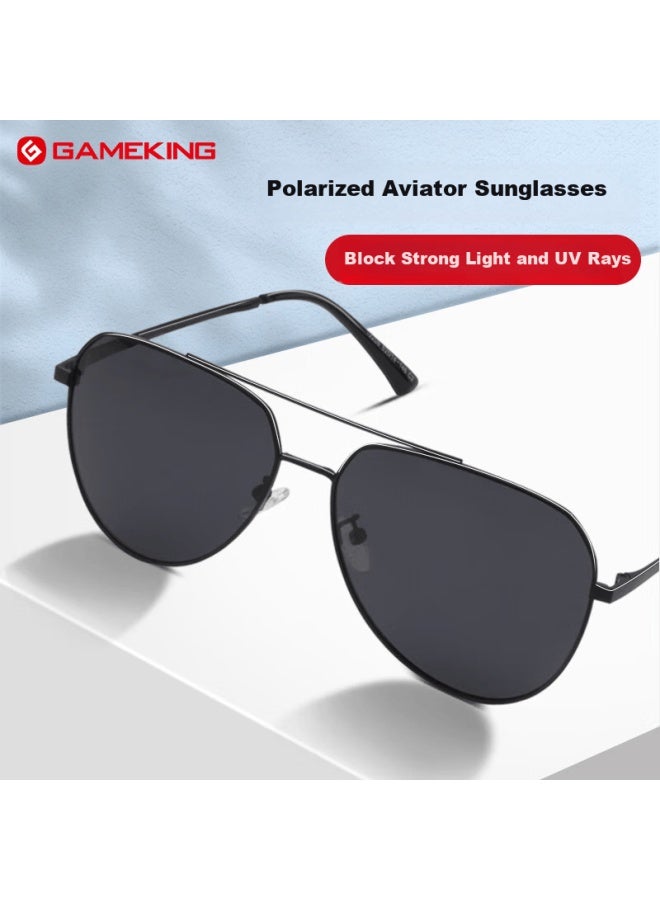 Gameking Polarized Sungl For Men And Women, Classic Frog Design Driving Uv Protection Gl 19208 Black - Image 1
